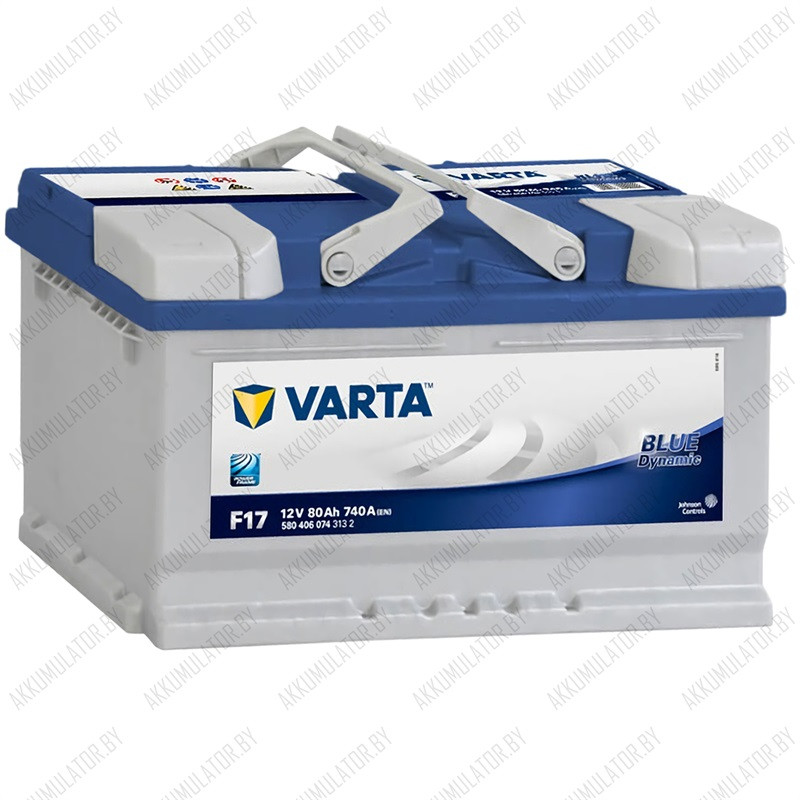 Аккумулятор Varta Blue Dynamic F17 / [580 406 074] / Низкий / 80Ah / 740А