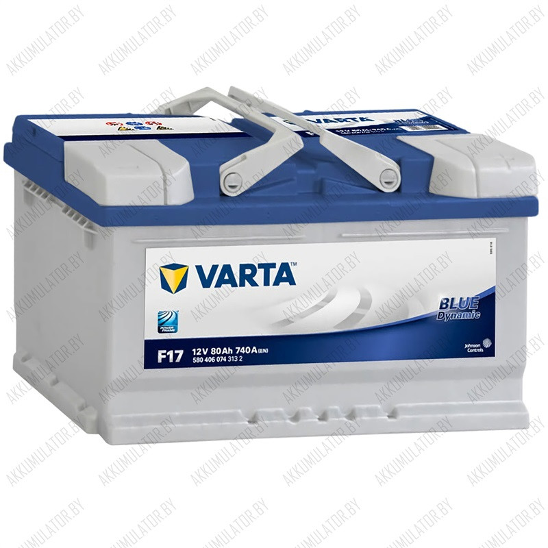 Аккумулятор Varta Blue Dynamic F17 / [580 406 074] / Низкий / 80Ah / 740А - фото 1 - id-p75049092