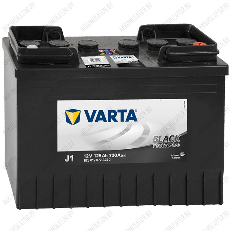 Аккумулятор Varta Promotive Black J1 / [625 012 072] / 125Ah / 720А / Обратная полярность / 349 x 175 x 290