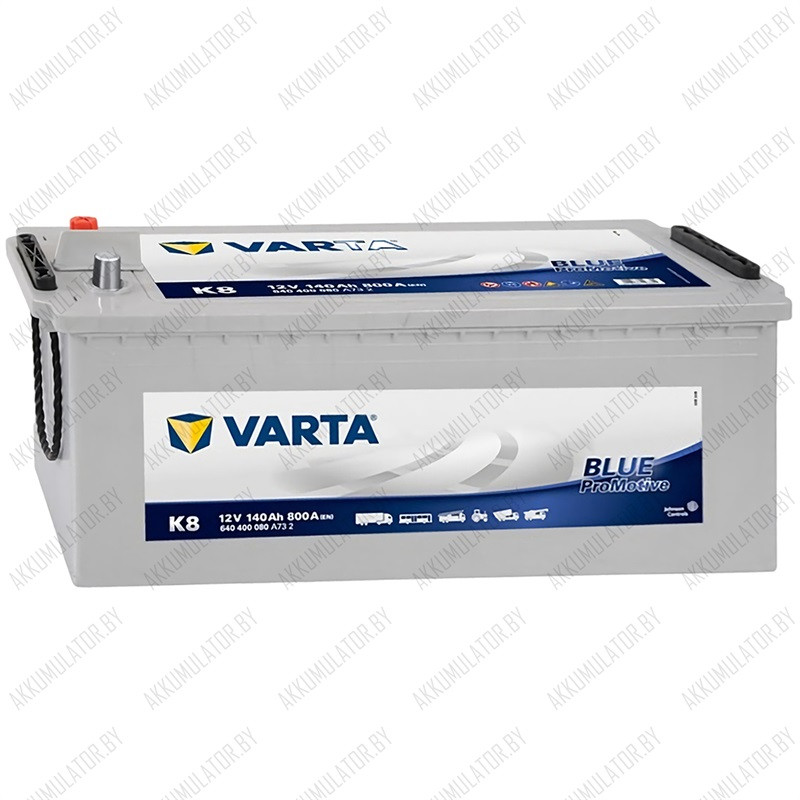 Аккумулятор Varta Promotive Blue K8 / [640 400 080] / 140Ah / 800А / Обратная полярность / 513 x 189 x 223