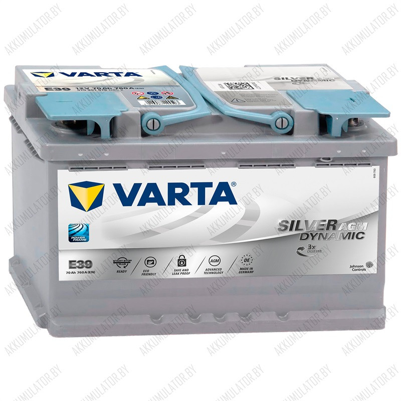Аккумулятор Varta Silver Dynamic AGM E39 / [570 901 076] / 70Ah / 760А - фото 1 - id-p75049105