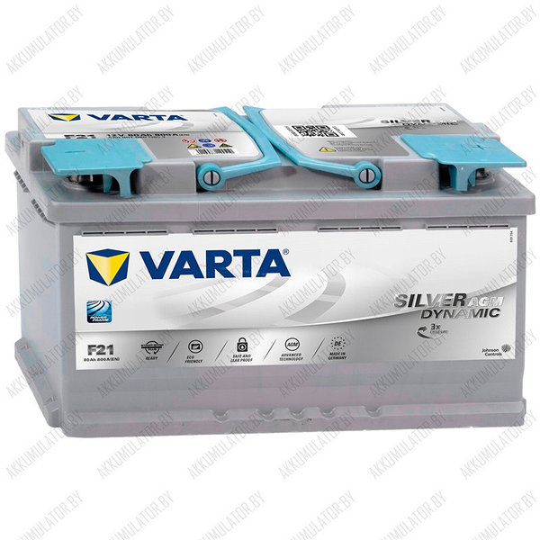 Купить Аккумулятор Varta Silver Dynamic AGM F21 / [580 901 080] / 80Ah /  800А в Минске - цена на АКБ и отзывы