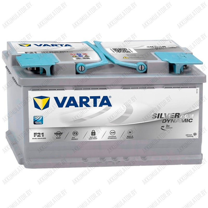 Аккумулятор Varta Silver Dynamic AGM F21 / [580 901 080] / 80Ah / 800А - фото 1 - id-p75049106