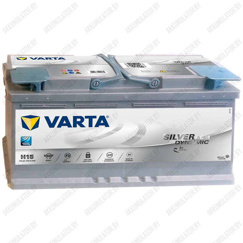 Аккумулятор Varta Silver Dynamic AGM H15 / [605 901 095] / 105Ah / 950А / Обратная полярность / 393 x 175 x