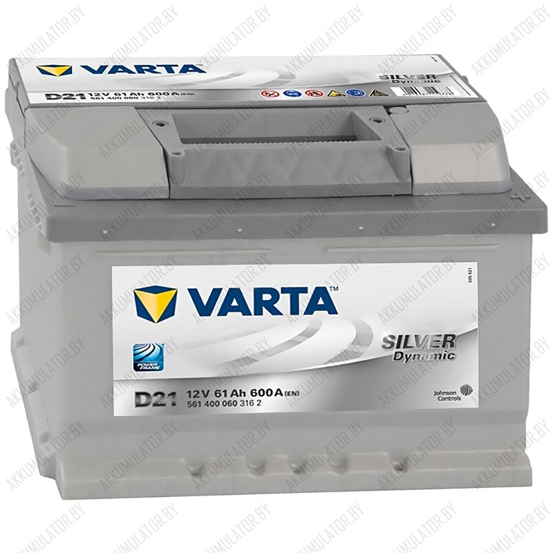 Аккумулятор Varta Silver Dynamic D21 / [561 400 060] / Низкий / 61Ah / 600А - фото 1 - id-p75049112