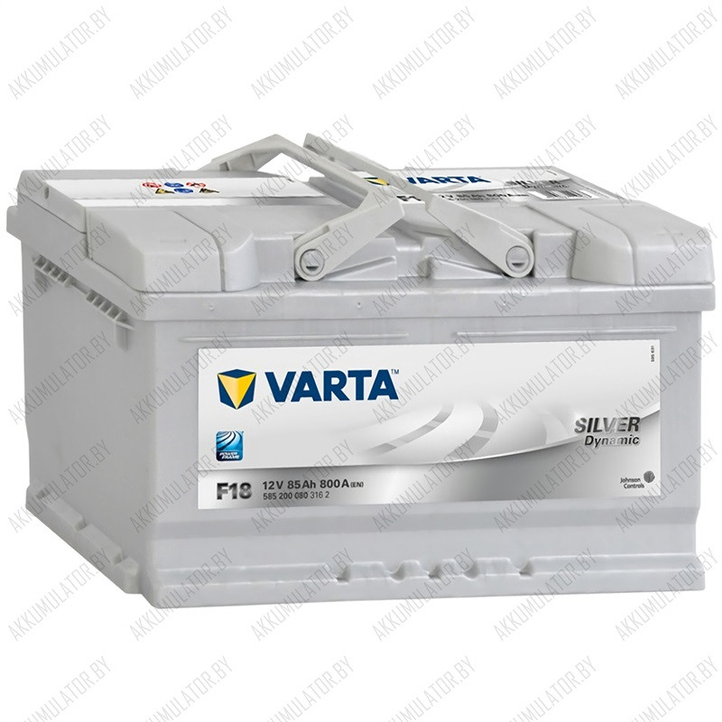 Аккумулятор Varta Silver Dynamic F18 / [585 200 080] / Низкий / 85Ah / 800А