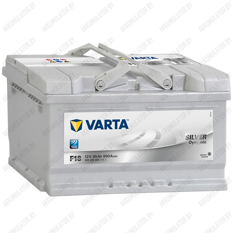 Аккумулятор Varta Silver Dynamic F18 / [585 200 080] / Низкий / 85Ah / 800А - фото 1 - id-p75049116