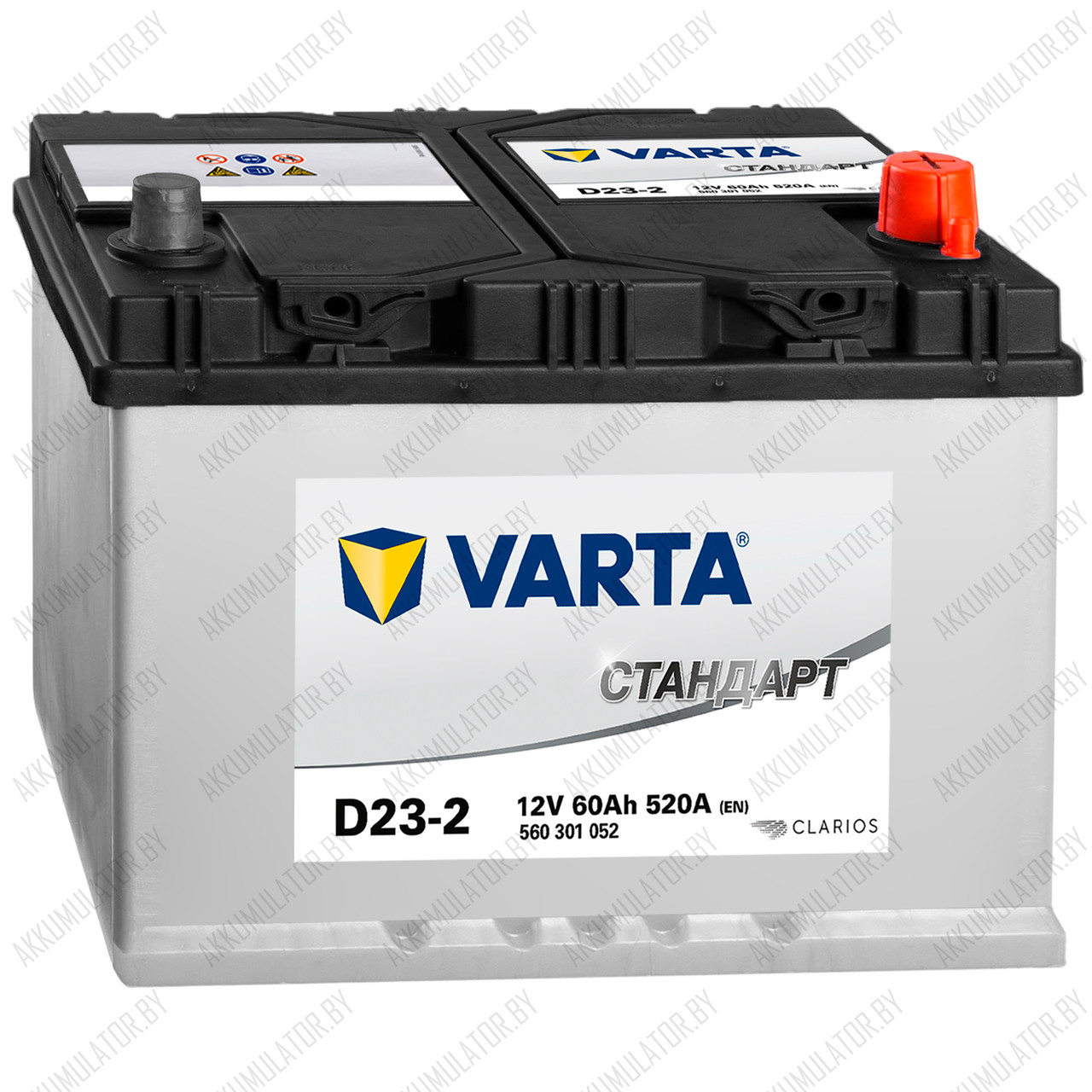 Аккумулятор Varta Standard Asia D23-2 / [560 301 052] / 60Ah / 520А