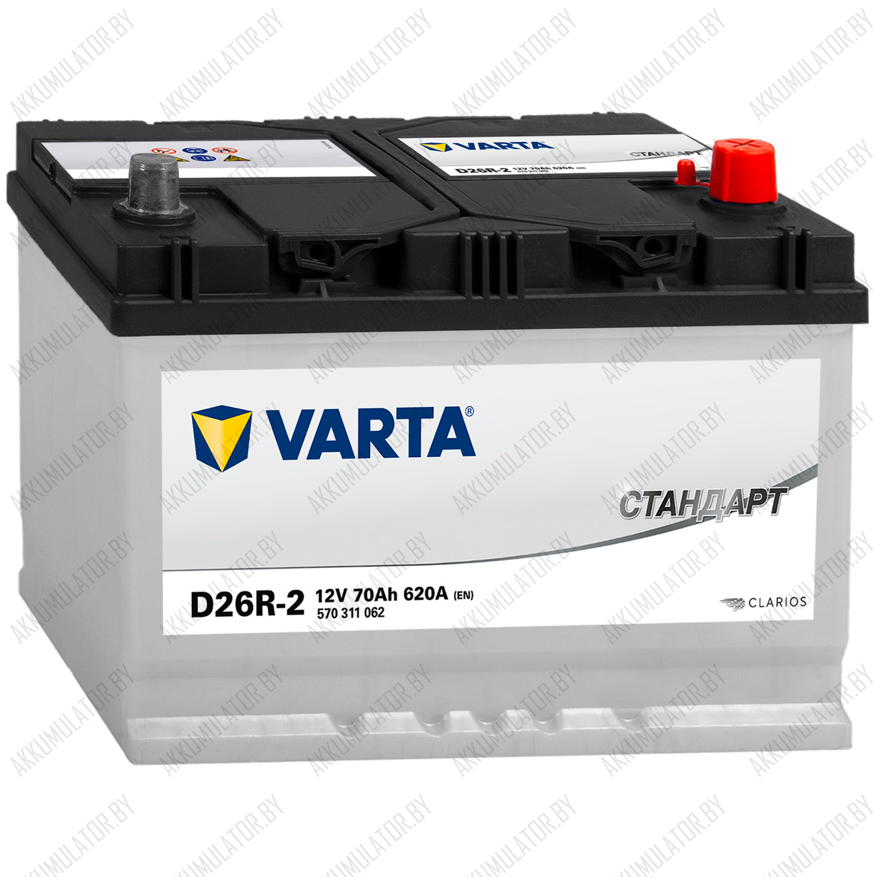 Аккумулятор Varta Standard Asia D26R-2 / [570 311 062] / 70Ah / 620А - фото 1 - id-p148825328