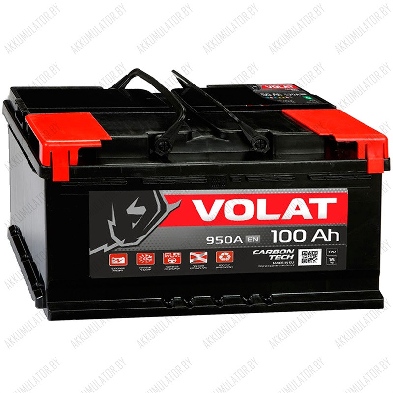 Аккумулятор VOLAT Ultra 100Ah / 950А / Обратная полярность / 353 x 175 x 190