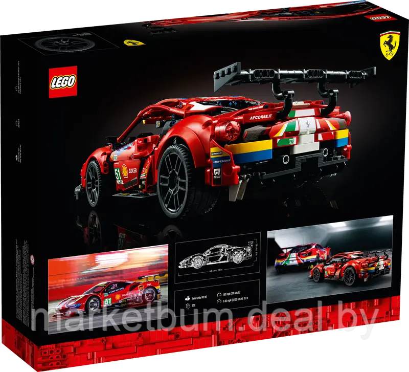 Конструктор LEGO Technic 42125, Ferrari 488 GTE - фото 2 - id-p215270209