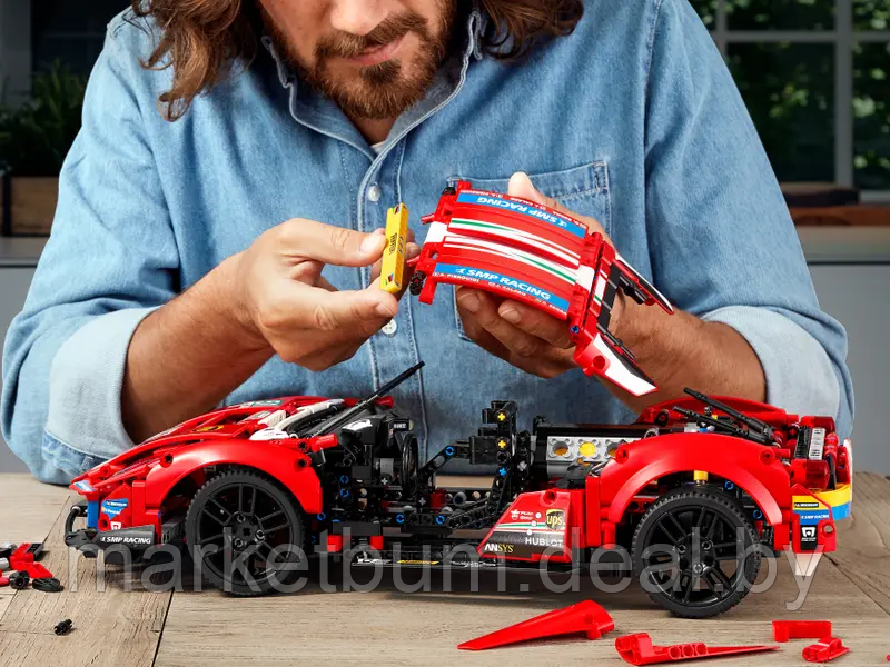 Конструктор LEGO Technic 42125, Ferrari 488 GTE - фото 6 - id-p215270209