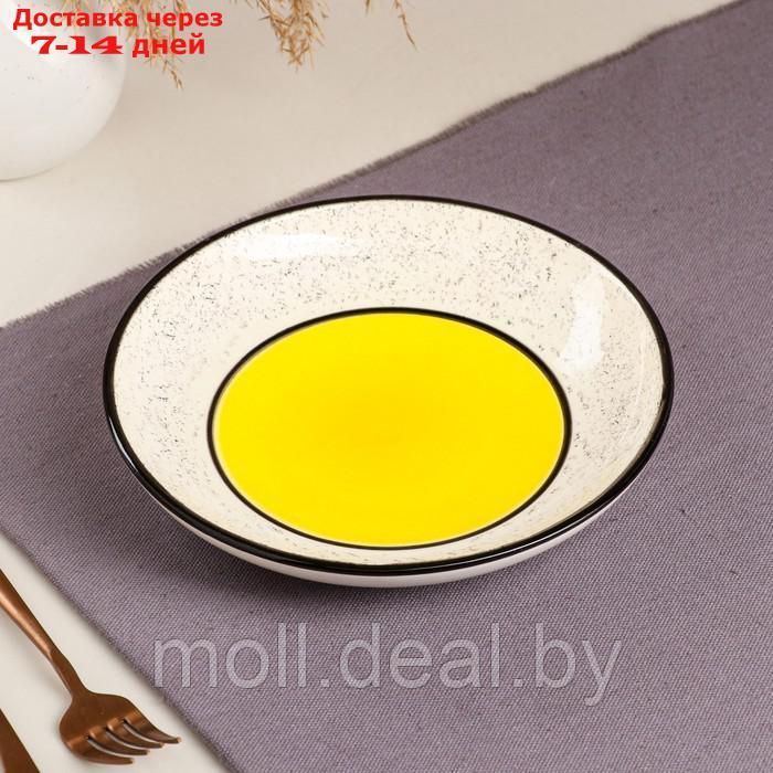 Набор посуды "Алладин", керамика, желтый, 3 предмета: салатник 700 мл, тарелка 20 см, кружка 350 мл, Иран - фото 5 - id-p215247549
