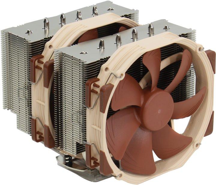 Noctua NH-D15 Cooler (4пин, 1155/1366/2011/AM2/AM3/FM1, 19.2-24.6дБ, 300-1200 об/мин, Al+тепл.трубки)