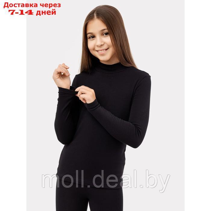 Джемпер для девочки (Термо), цвет чёрный, рост 122-128 - фото 1 - id-p215261112