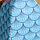 Набор для бани с принтом "Водяной  дракон": шапка, тапки, коврик, голубой, р.  41-43, фото 2