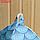 Набор для бани с принтом "Водяной  дракон": шапка, тапки, коврик, голубой, р.  41-43, фото 3