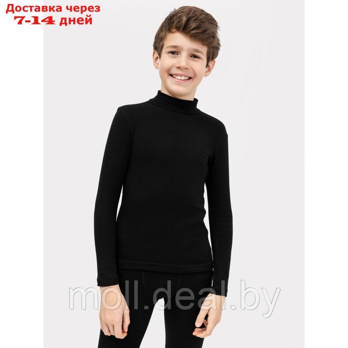 Джемпер для мальчика (Термо), цвет чёрный, рост 134-140 - фото 1 - id-p215261462