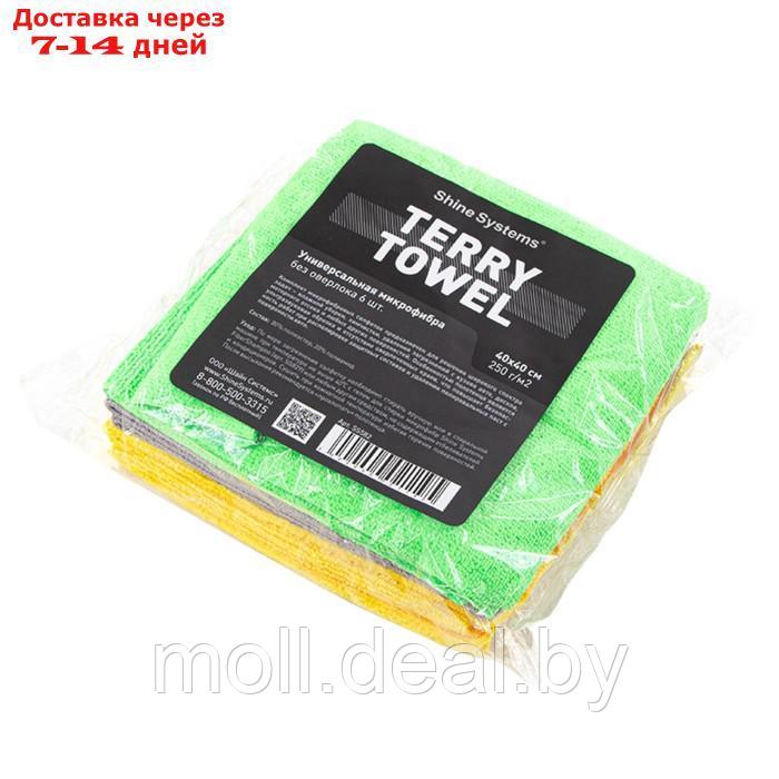 Микрофибра без оверлока Shine Systems Terry Towel, 40*40 см, 6 шт - фото 5 - id-p215249443