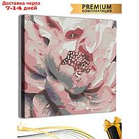 Картина по номерам "Нежные розовые пионы" холст на подрамнике 40*40 673