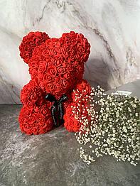 Медведь из долговечных 3D роз ручной работы разные расцветки