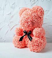 Медведь из долговечных 3D роз ручной работы разные расцветки, фото 5