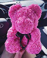 Медведь из долговечных 3D роз ручной работы разные расцветки, фото 5