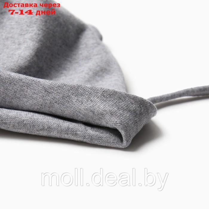 Шапка-мишка для девочки, цвет серый меландж, размер 42-46 - фото 2 - id-p215258535