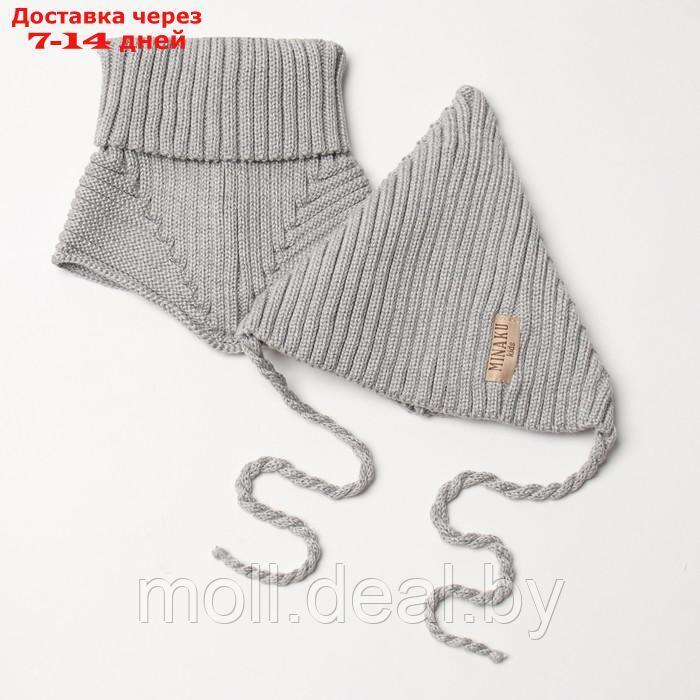 Комплект детский (шапка, снуд) MINAKU р-р 35-40, цвет серый - фото 1 - id-p215258557