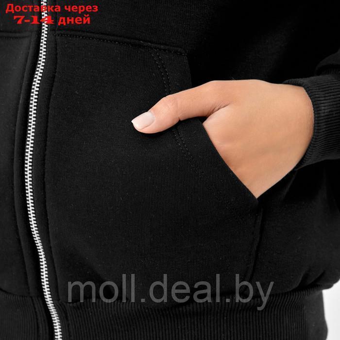 Толстовка женская, цвет чёрный, размер 50 - фото 4 - id-p215260442