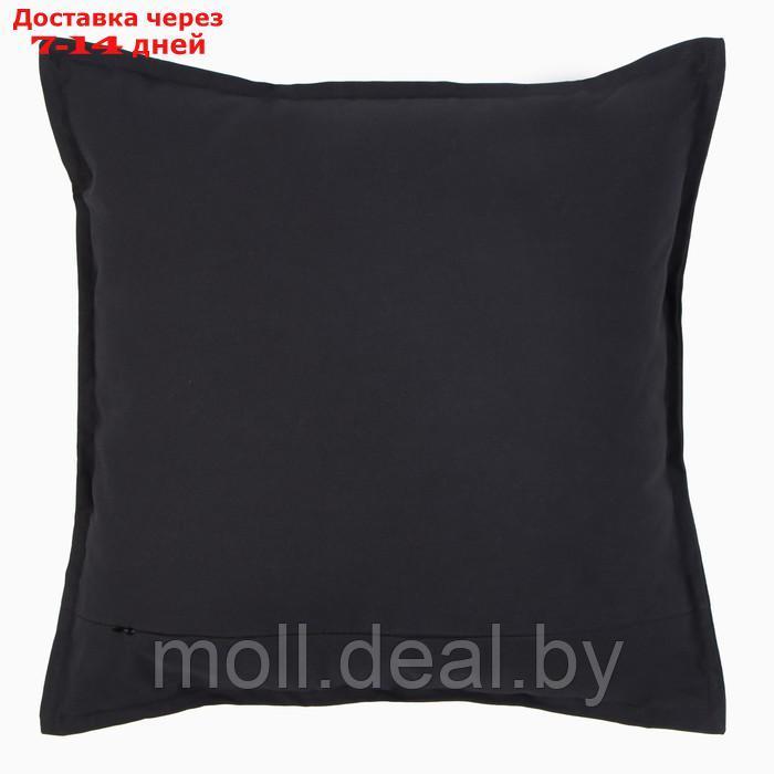 Подушка Этель, 45х45+1 см, цвет чёрный, 100% хлопок - фото 4 - id-p215260558