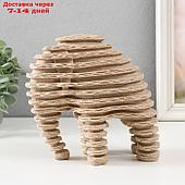Сувенир полистоун "Песчаный слон" песочный 9х16,5х17,5 см
