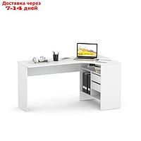Компьютерный стол "СПм-25", 1450 × 810 × 740 мм, правый, цвет белый