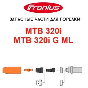 Запасные части для горелок Fronius MTG 320i / MTB 320i G ML