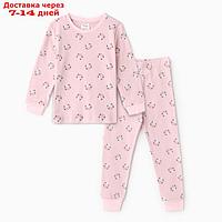 Пижама для девочки, цвет розовый, рост 98-104 см