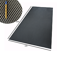 Материал для ковриков EVA ЭВА РОМБ цвет - черный 1400*2550 мм