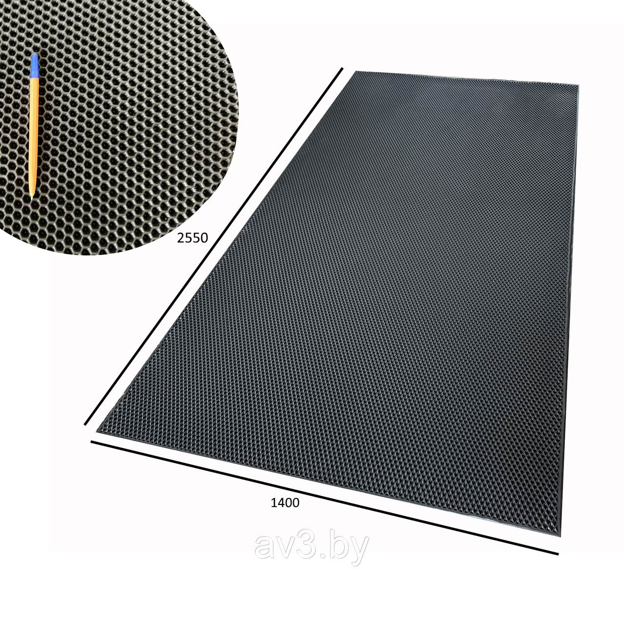 Материал для ковриков EVA ЭВА СОТЫ цвет - черный 1400*2550 мм - фото 1 - id-p215272745