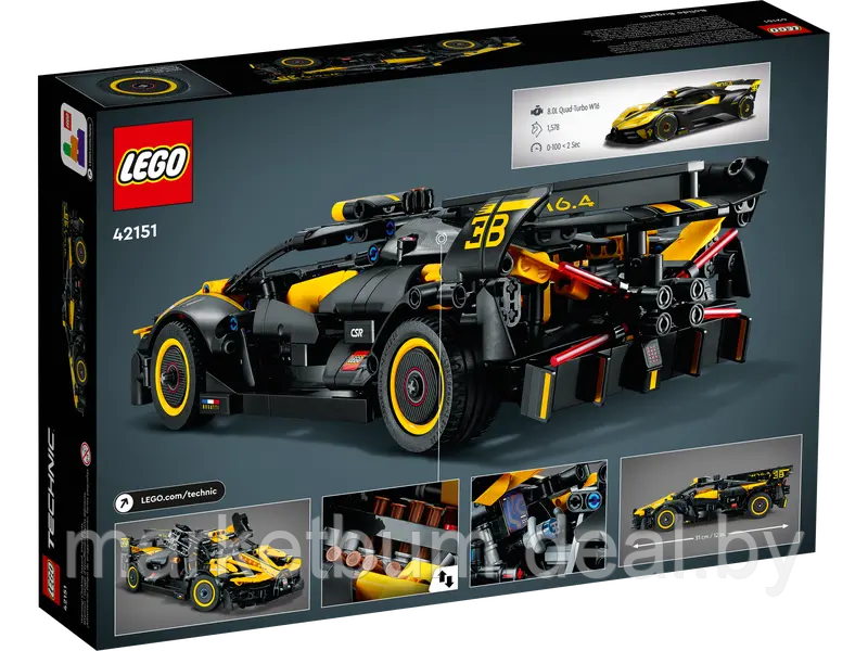 Конструктор LEGO Technic 42151, Bugatti (Болид Бугатти) - фото 3 - id-p215273366