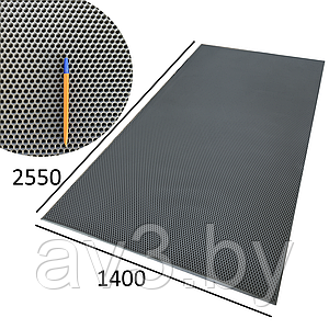 Материал для ковриков EVA ЭВА СОТЫ цвет - серый темный (ГРАФИТ) 1400*2550 мм