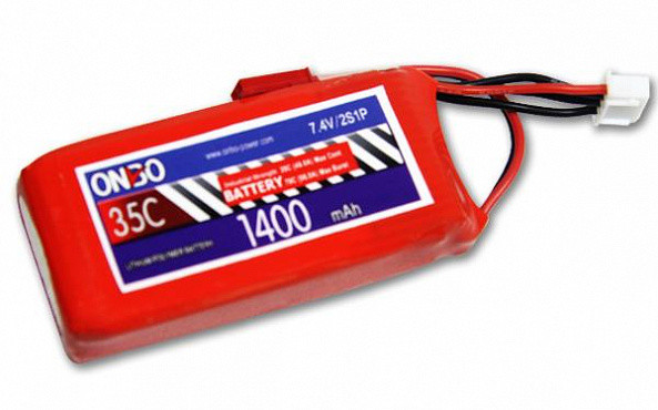 Аккумулятор LiPo Onbo 1400mAh 2S 7.4V (35C) T-dean - фото 1 - id-p215273406