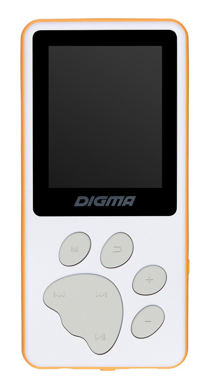 MP3 плеер - Digma S4 8GB, экран 1.8", FM радио, microSD, белый/оранжевый - фото 6 - id-p215273509