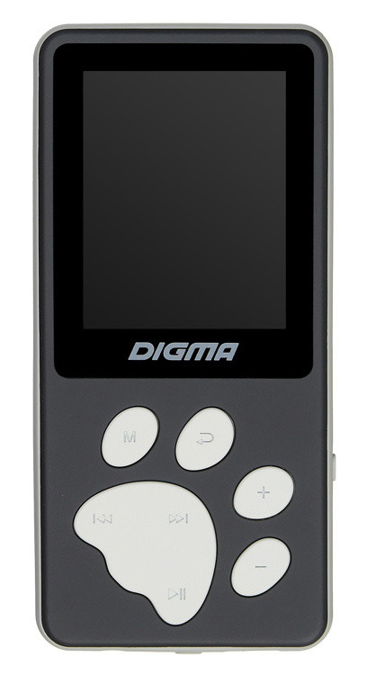 MP3 плеер - Digma S4 8GB, экран 1.8", FM радио, microSD, черный/серый - фото 2 - id-p215273617