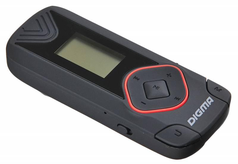 MP3 плеер - Digma R3 8GB, экран 0.8", FM радио, microSD, прищепка, чёрный - фото 3 - id-p215273631