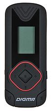 MP3 плеер - Digma R3 8GB, экран 0.8", FM радио, microSD, прищепка, чёрный