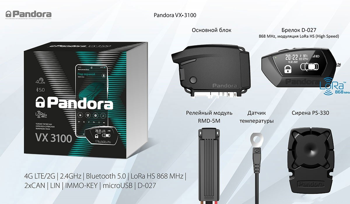 Автосигнализация Pandora VX 3100 v2 - фото 5 - id-p197760323