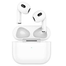 Беспроводные вставные наушники - Hoco EW46, TWS, Bluetooth, кейс + чехол (котик с ушками), коричневые