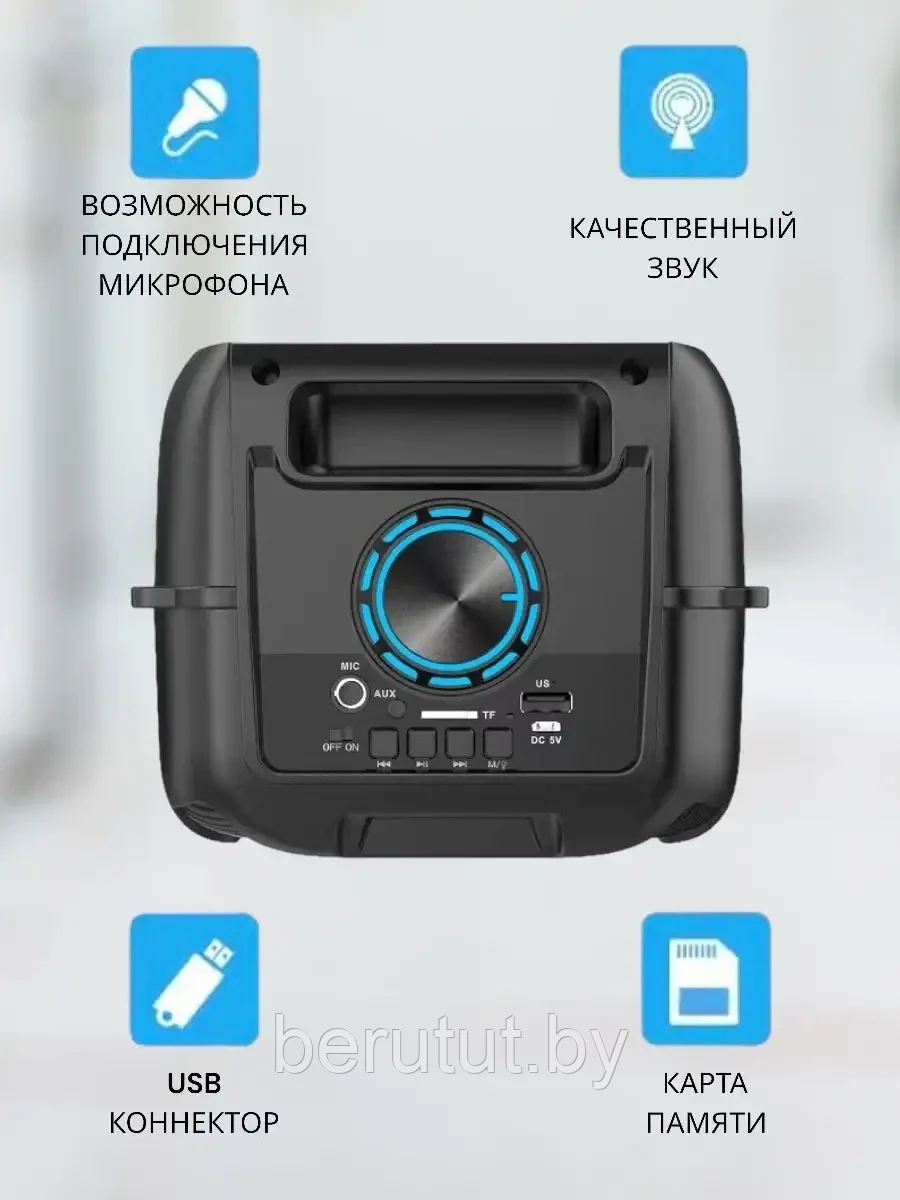 Колонка портативная музыкальная Bluetooth ZQS4255 с пультом ДУ - фото 5 - id-p215274228