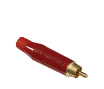AMPHENOL ACPR-RED - разъем кабельный, RCA, цвет красный, покрытие контактов золото