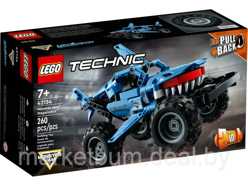 Конструктор LEGO Technic 42134, Монстр Джем Мегалодон - фото 2 - id-p215274241