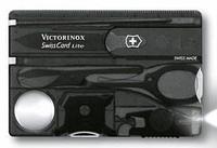 Швейцарская карта Victorinox SwissCard Lite, черный полупрозрачный, коробка подарочная [0.7333.t3]